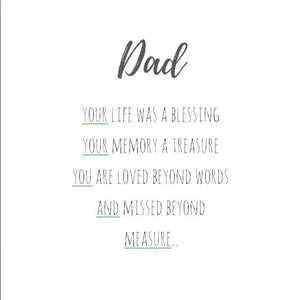 Dad - you're your life was a blessing